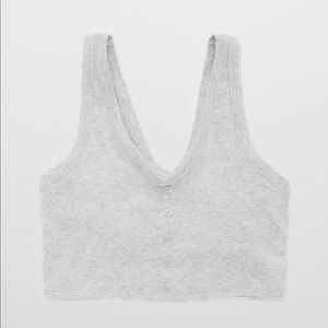 Aerie Chilly Pointelle Longline Bralette